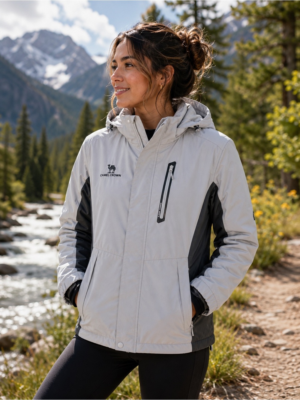 Camel Crown Women’s M Waterproof Windproof Winter Jacket Gray
